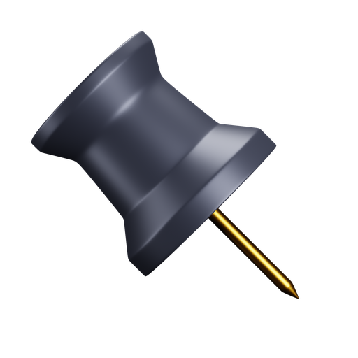 Pin, front, premium icon