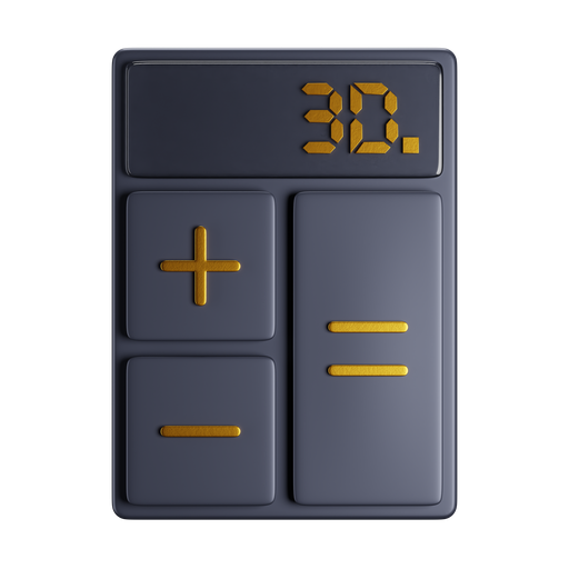 Calculator, front, premium icon