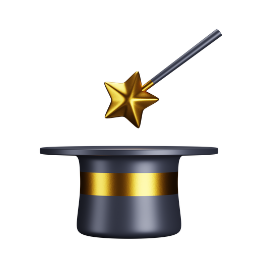 Magic, trick, front, premium icon