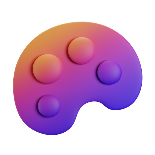 Colour, palette, front, gradient icon