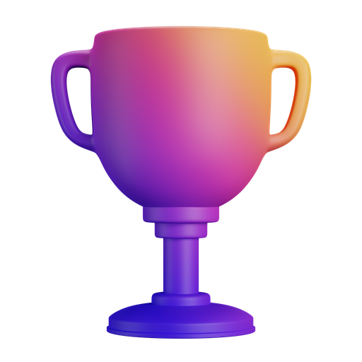 Trophy, front, gradient icon