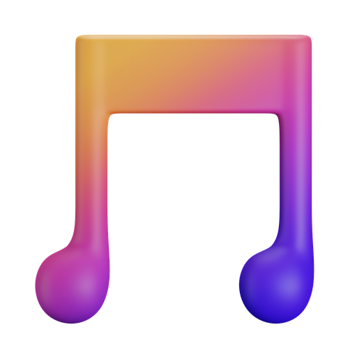 Music, front, gradient icon