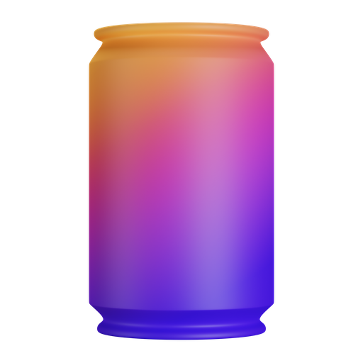 Can, front, gradient icon