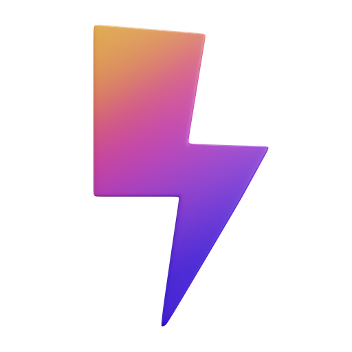 Flash, front, gradient icon