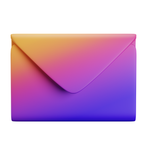 Mail, front, gradient icon