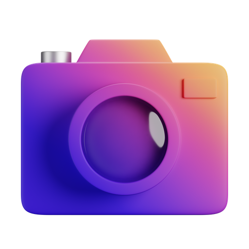 Camera, front, gradient icon