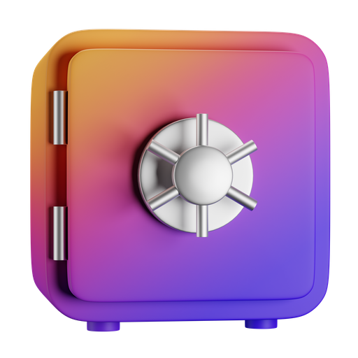 Locker, front, gradient icon
