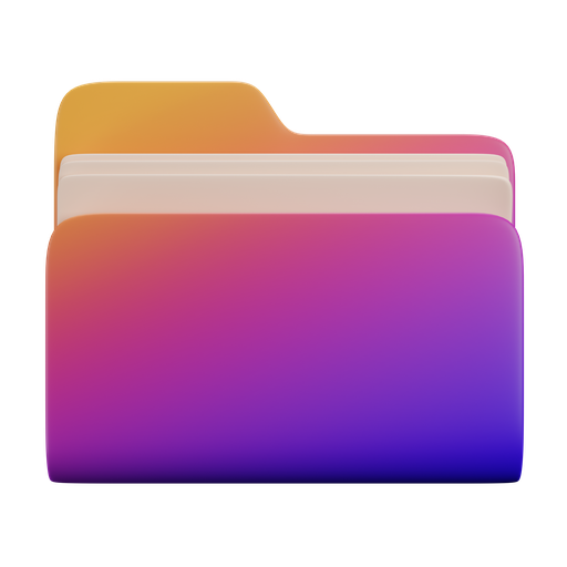 Folder, front, gradient icon