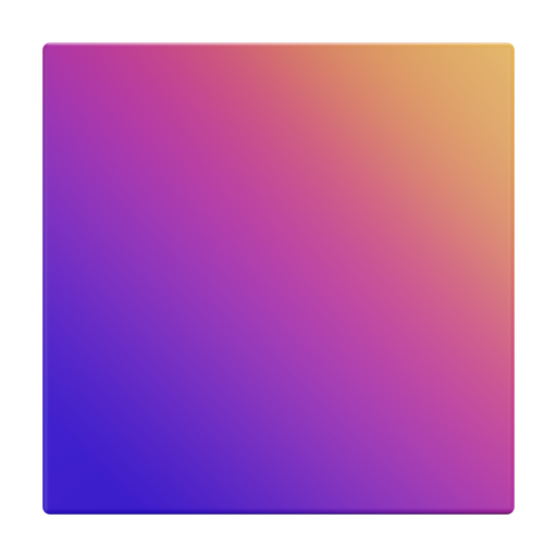 Cube, front, gradient icon