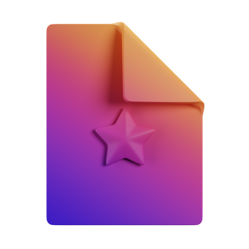 File, fav, front, gradient icon