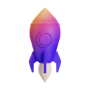 Rocket,Front,Gradient