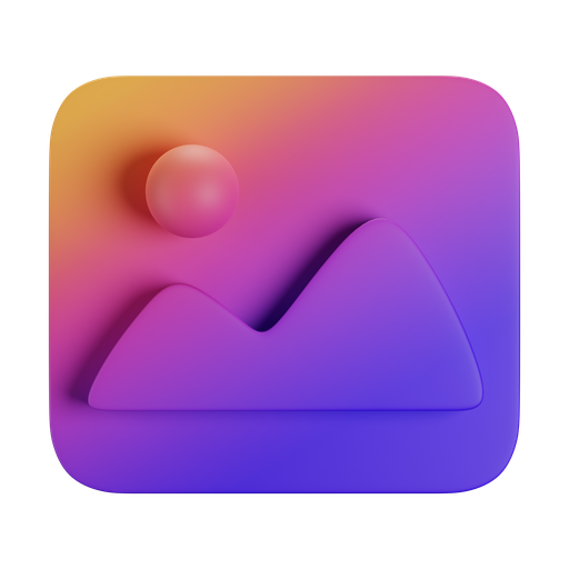 Picture, front, gradient icon