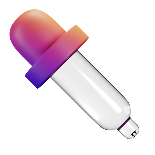 Eyedropper, front, gradient icon