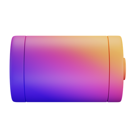Battery, front, gradient icon