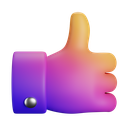 Thumb,Up,Front,Gradient ok 