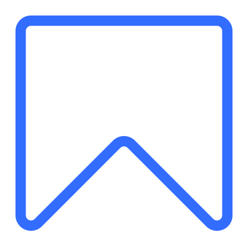 Bookmark, favorite, collection, save, monoline icon