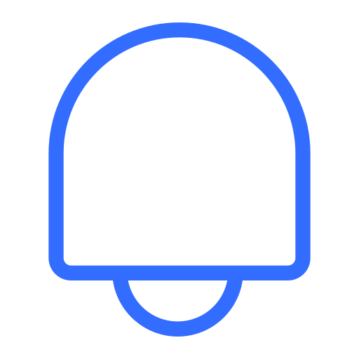 Notification, bell, alert, alarm, monoline icon