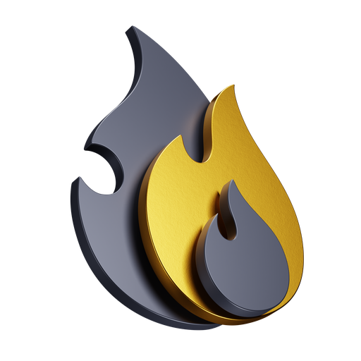 Fire, dynamic, premium icon