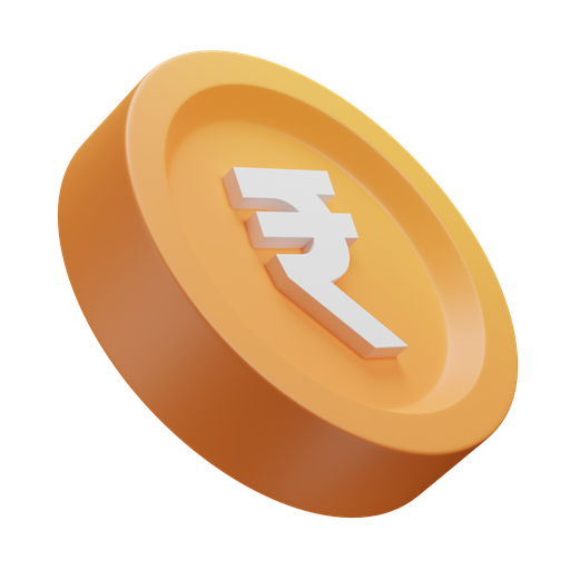 Rupee, dynamic, color icon