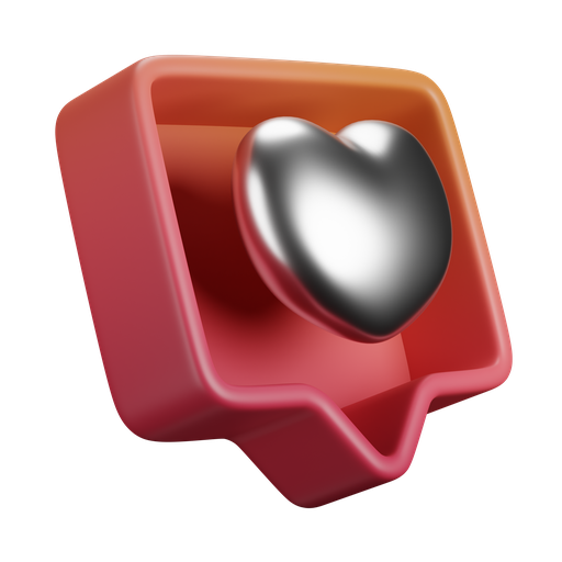 Notify, heart, dynamic, color icon
