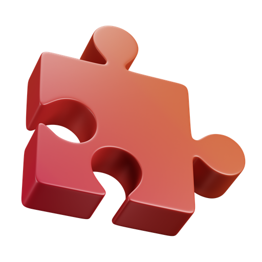 Puzzle, dynamic, color icon