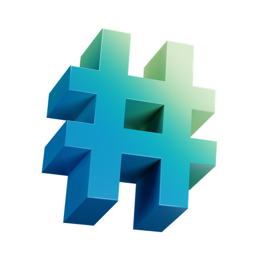 Hash, dynamic, color icon
