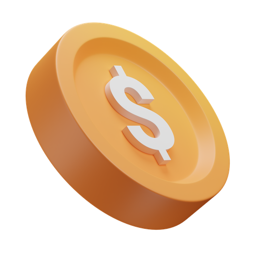 Dollar, dynamic, color icon