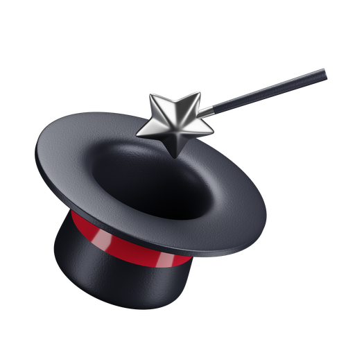Magic, trick, dynamic, color icon