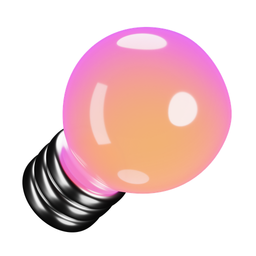 Bulb, dynamic, color icon