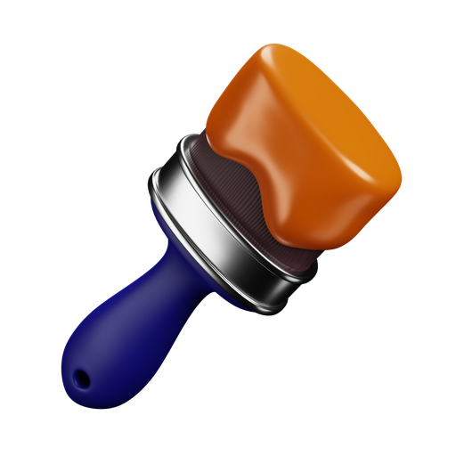 Brush, dynamic, color icon