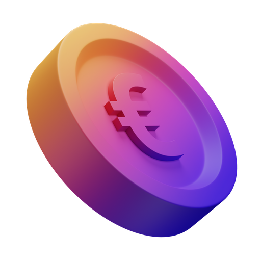Euro, dynamic, gradient icon