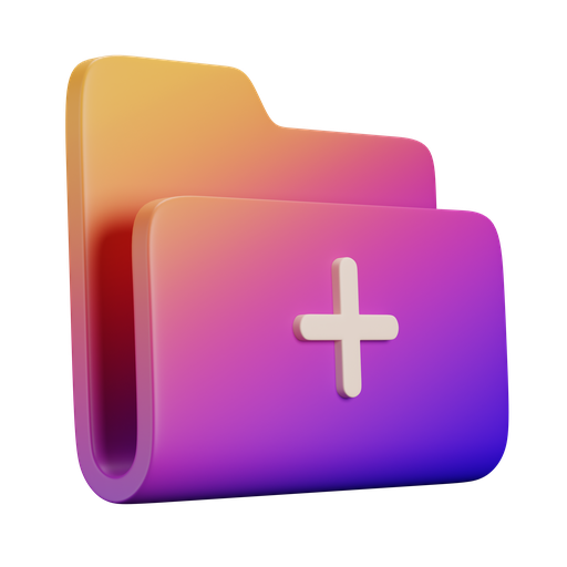 New, folder, dynamic, gradient icon
