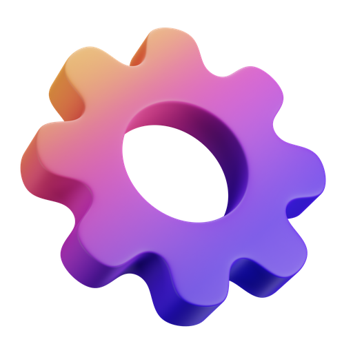 Setting, dynamic, gradient icon