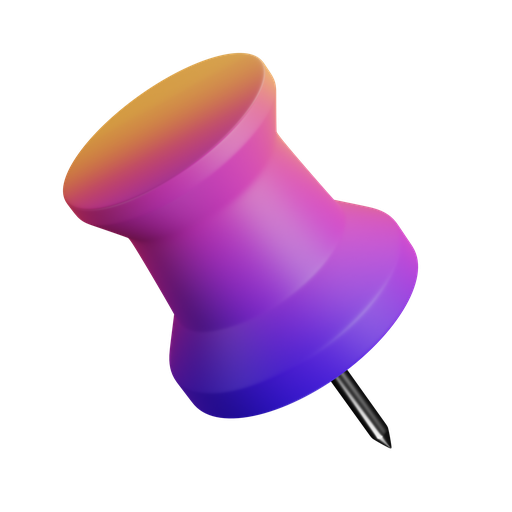 Pin, dynamic, gradient icon