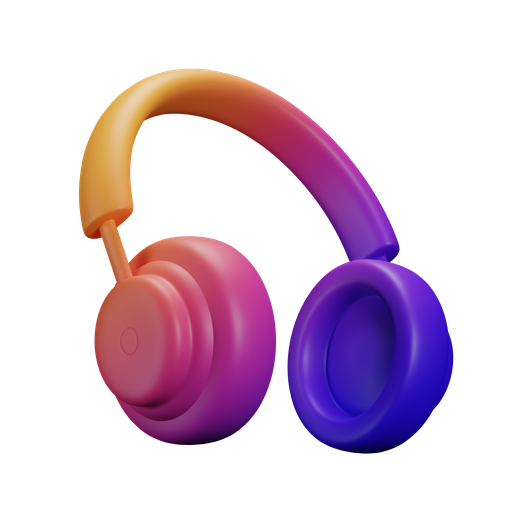 Headphone, dynamic, gradient icon