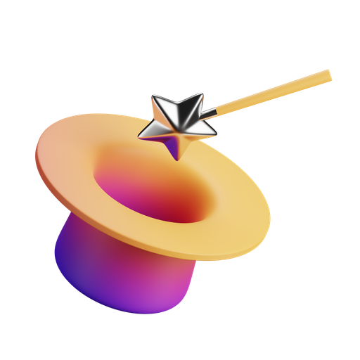 Magic, trick, dynamic, gradient icon