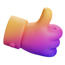 Thumb,Up,Dynamic,Gradient