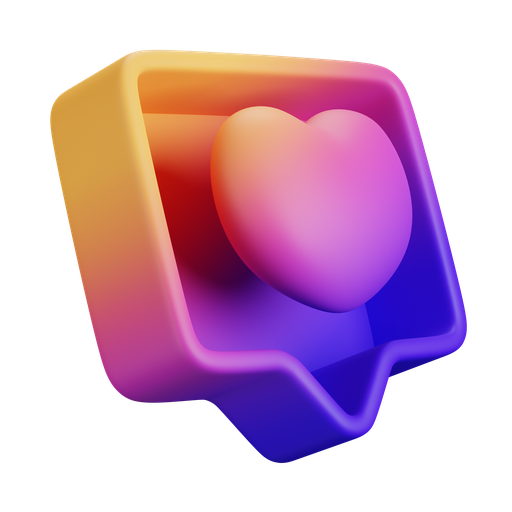 Notify, heart, dynamic, gradient icon