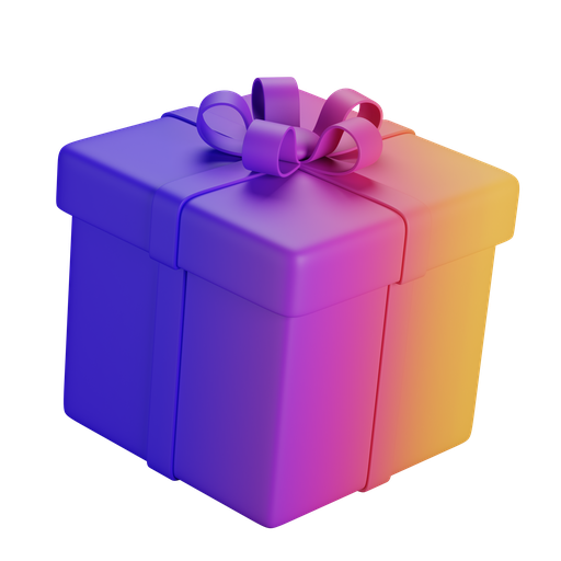 Gift, dynamic, gradient icon