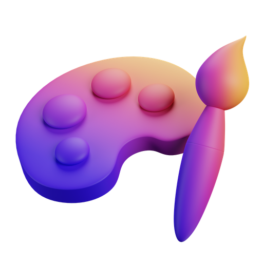 Paint, kit, dynamic, gradient icon