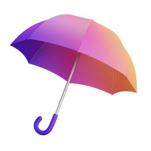 Umbrella, dynamic, gradient icon
