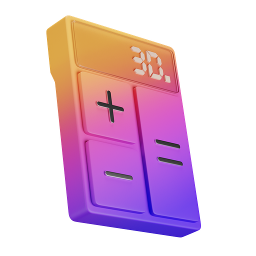 Calculator, dynamic, gradient icon