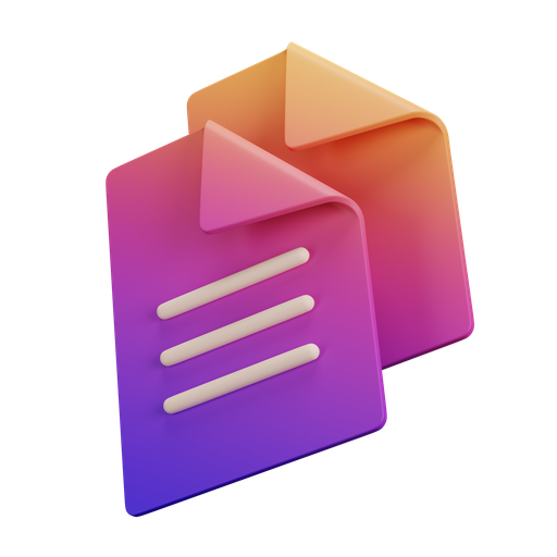 Copy, dynamic, gradient icon