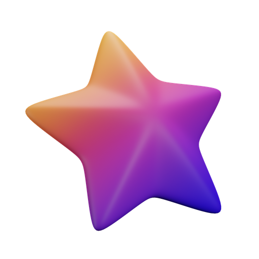 Star, dynamic, gradient icon