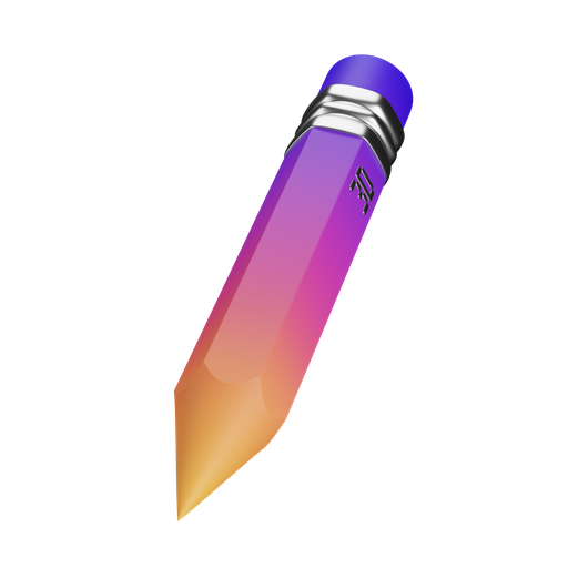 Pencil, dynamic, gradient icon