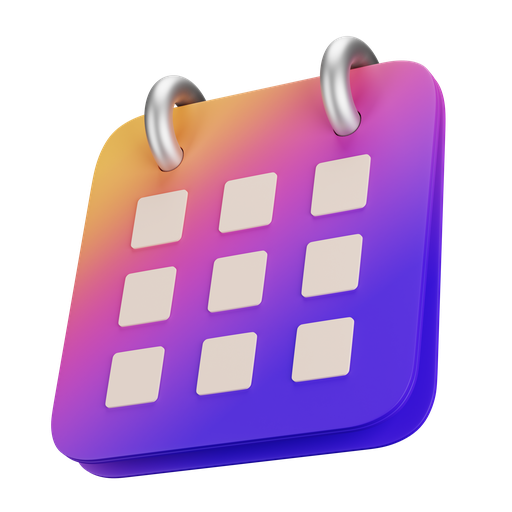 Calender, dynamic, gradient icon