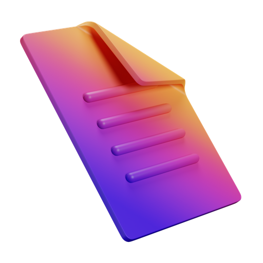 File, text, dynamic, gradient icon