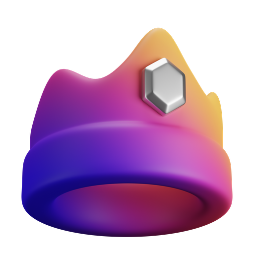 Crown, dynamic, gradient icon