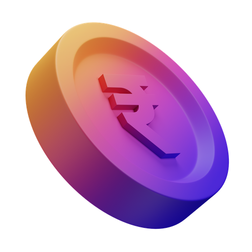 Rupee, dynamic, gradient icon