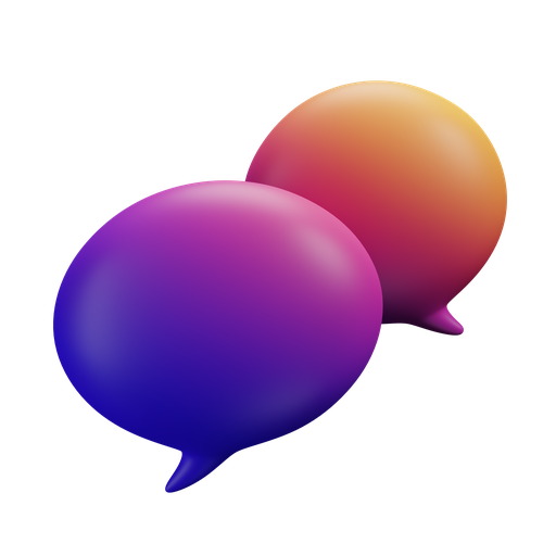 Chat, bubble, dynamic, gradient icon